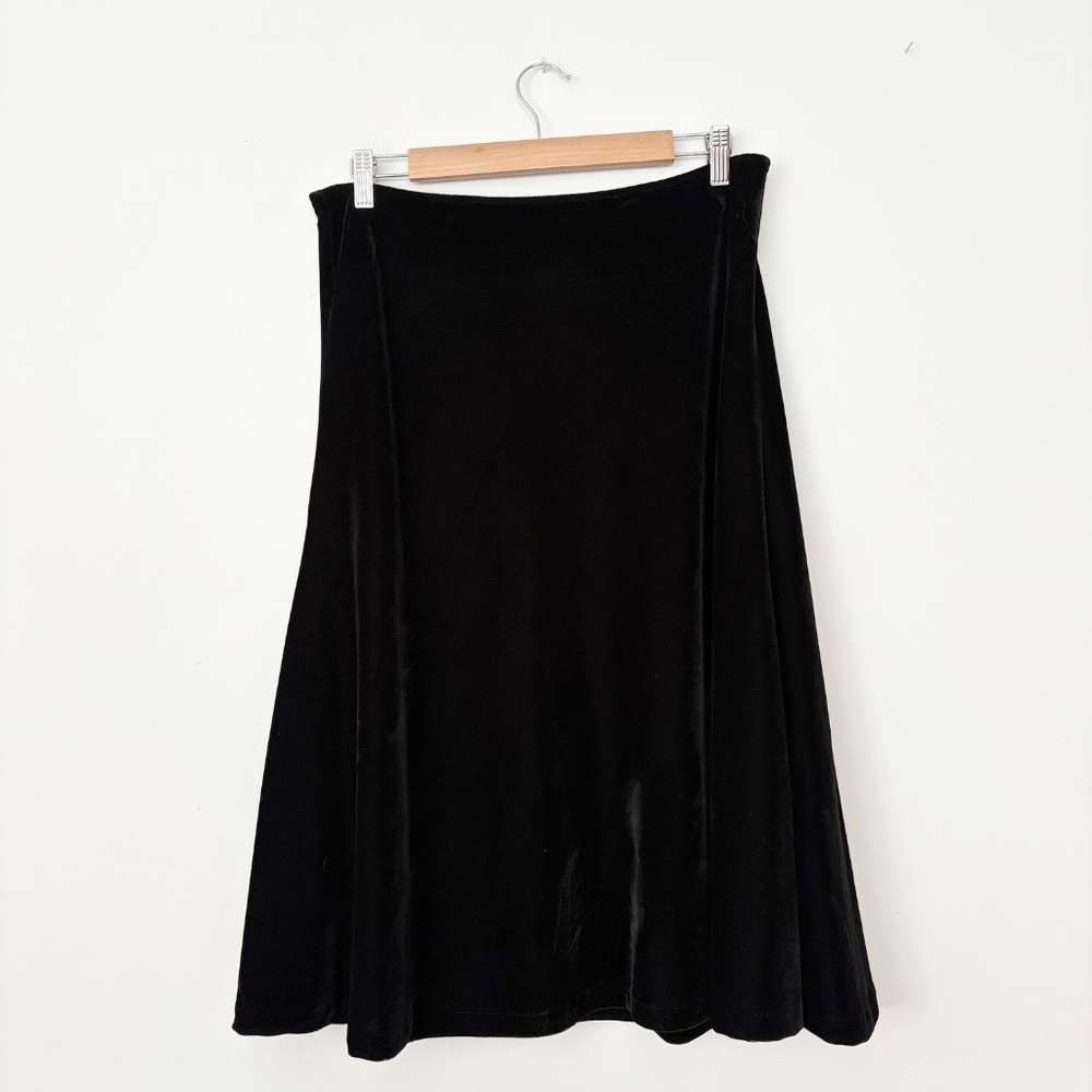 Y2K velvet silk blend midi skirt - Picture 5 of 5